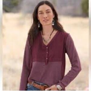 Sundance Red and Purple Long Sleeve thermal nwt